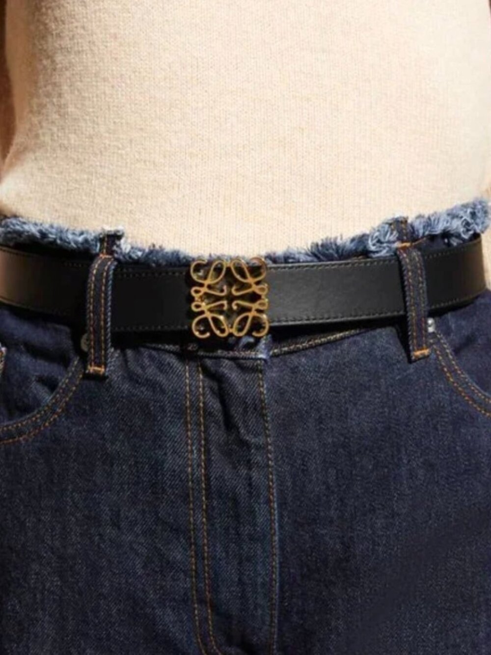 Loewe Reversible Anagram Belt in Smooth Calfskin